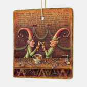 Santa's Elves Ornament, Wassail Keramisch Ornament (Links)