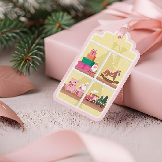Santa's Elves Pink Christmas Speelgoed Workshop Wi Cadeaulabels