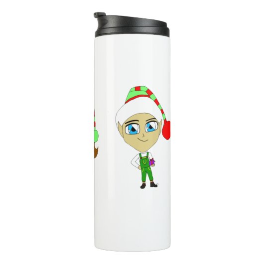 Santas elves thermosbeker (Geroteerd rechts)