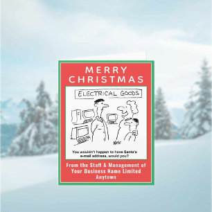 Santa's Email Electrical Retail-kerstKaart Feestdagen Kaart
