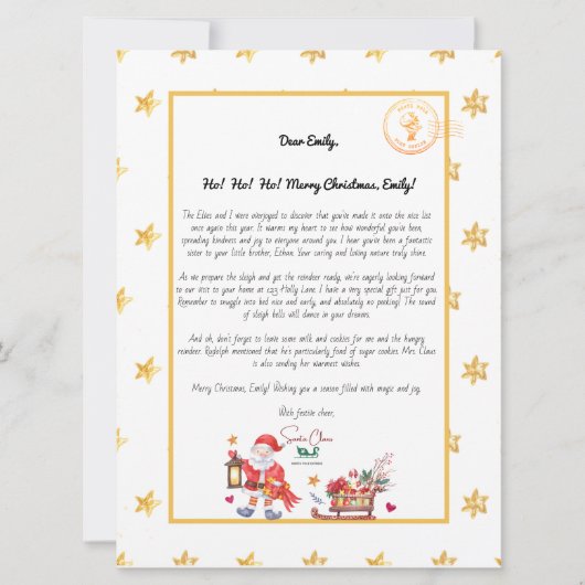 Santa's Enchanted Letter - Waterverf Wonderland (Voorkant)