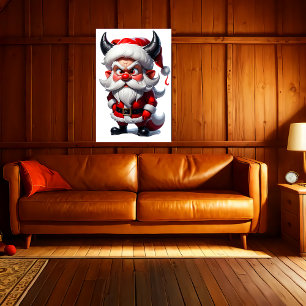 Santa's Evil Twin   AI Art Poster