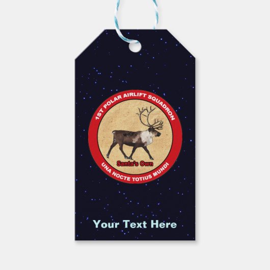 Santa's Ewn - 1e Polar Airlift Squadron Cadeaulabel (Voorkant)