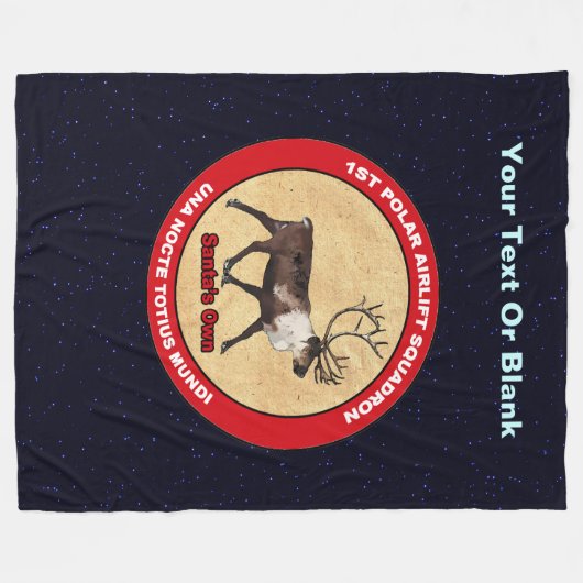 Santa's Ewn - 1e Polar Airlift Squadron Fleece Deken (Voorkant (Horizontaal))