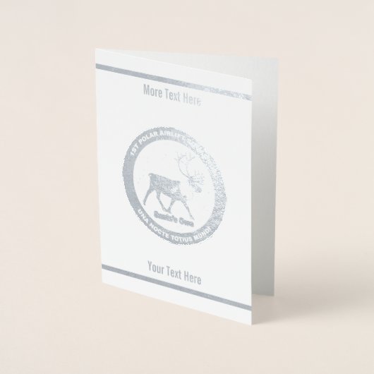 Santa's Ewn - 1e Polar Airlift Squadron Folie Kaarten (Voorkant)