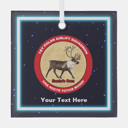 Santa's Ewn - 1e Polar Airlift Squadron Glas Ornament (Voorkant)
