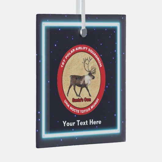 Santa's Ewn - 1e Polar Airlift Squadron Glas Ornament (Voorkant Rechts)