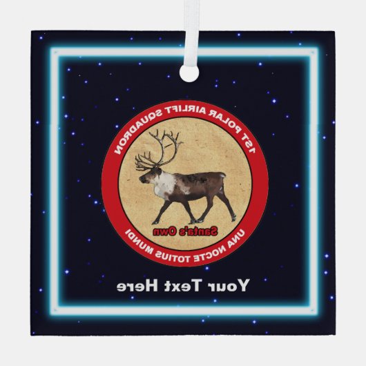 Santa's Ewn - 1e Polar Airlift Squadron Glas Ornament (Achterkant)