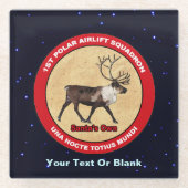 Santa's Ewn - 1e Polar Airlift Squadron Glazen Onderzetter (Voorkant)