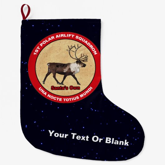 Santa's Ewn - 1e Polar Airlift Squadron Grote Kerstsok (Voorkant)