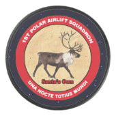 Santa's Ewn - 1e Polar Airlift Squadron Hockey Puck (Voorkant)
