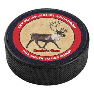 Santa's Ewn - 1e Polar Airlift Squadron Hockey Puck