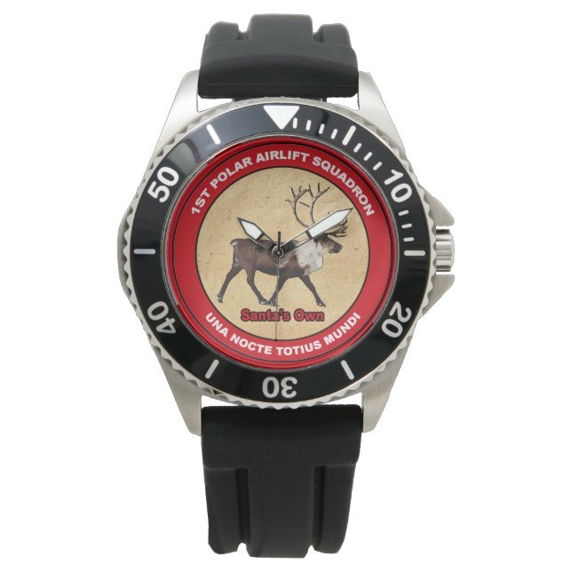 Santa's Ewn - 1e Polar Airlift Squadron Horloge (Voorkant)