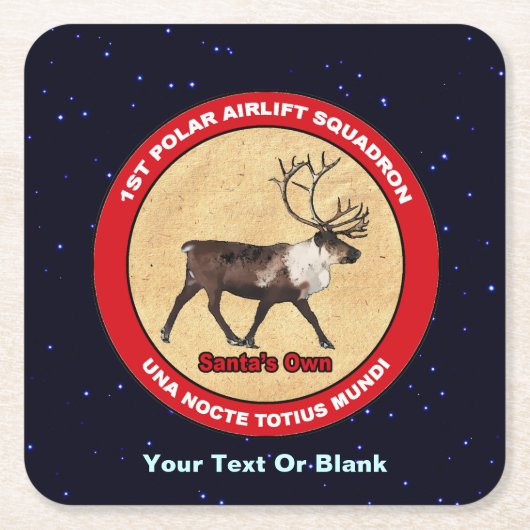 Santa's Ewn - 1e Polar Airlift Squadron Kartonnen Onderzetters (Voorkant)