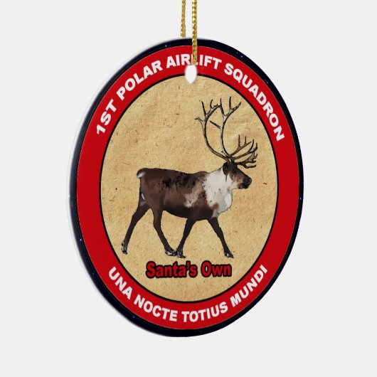 Santa's Ewn - 1e Polar Airlift Squadron Keramisch Ornament (Rechts)