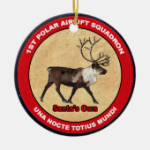 Santa's Ewn - 1e Polar Airlift Squadron Keramisch Ornament (Voorkant)