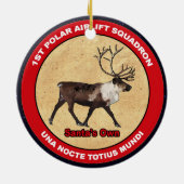Santa's Ewn - 1e Polar Airlift Squadron Keramisch Ornament (Achterkant)