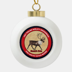 Santa's Ewn - 1e Polar Airlift Squadron Keramische Bal Ornament
