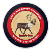 Santa's Ewn - 1e Polar Airlift Squadron Keramische Knop (Voorkant)