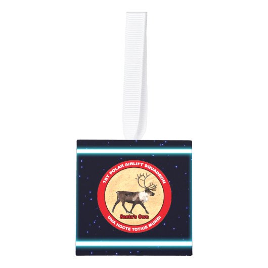 Santa's Ewn - 1e Polar Airlift Squadron Kubus Ornament (Voorkant)