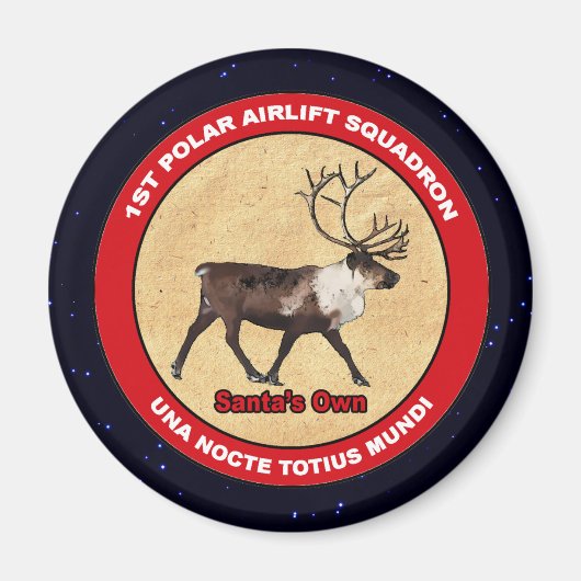Santa's Ewn - 1e Polar Airlift Squadron Magneet (Voorkant)