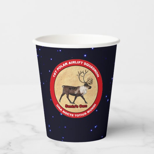 Santa's Ewn - 1e Polar Airlift Squadron Paper Cup Papieren Bekers (Voorkant)