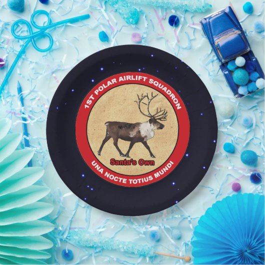 Santa's Ewn - 1e Polar Airlift Squadron Papieren Bordje (Feest)