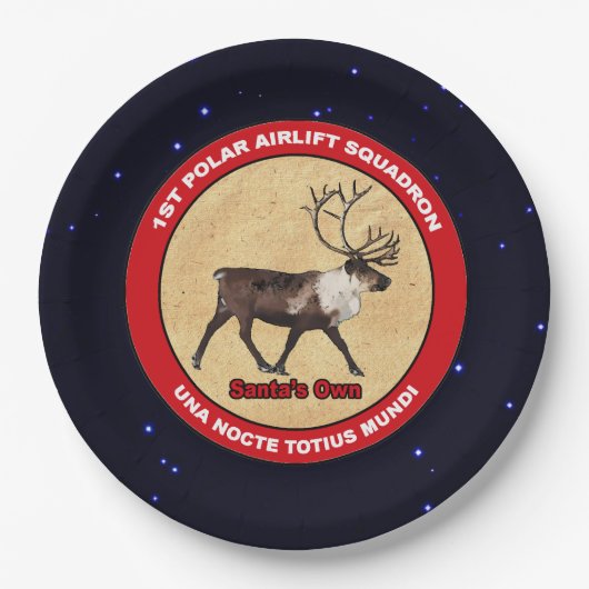 Santa's Ewn - 1e Polar Airlift Squadron Papieren Bordje (Voorkant)