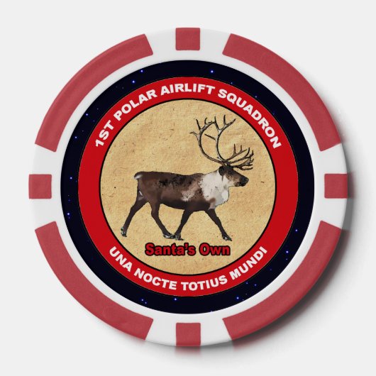 Santa's Ewn - 1e Polar Airlift Squadron Poker Chips (Voorkant)