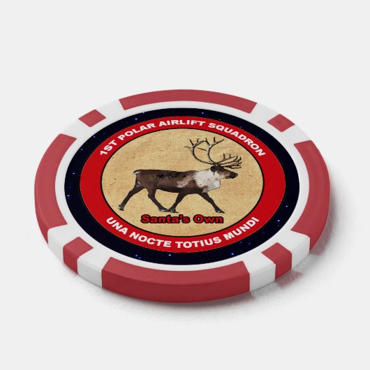 Santa's Ewn - 1e Polar Airlift Squadron Poker Chips (Enkel)