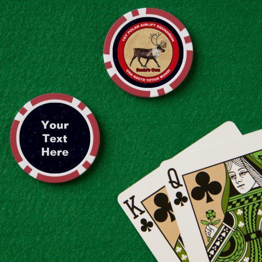 Santa's Ewn - 1e Polar Airlift Squadron Poker Chips (Pokertafel (Dubbel))