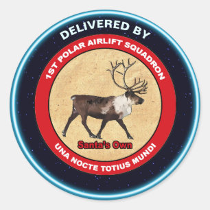 Santa's Ewn - 1e Polar Airlift Squadron Ronde Sticker