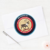 Santa's Ewn - 1e Polar Airlift Squadron Ronde Sticker (Envelop)