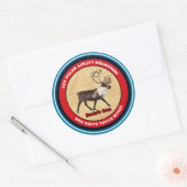 Santa's Ewn - 1e Polar Airlift Squadron Ronde Sticker (Envelop)