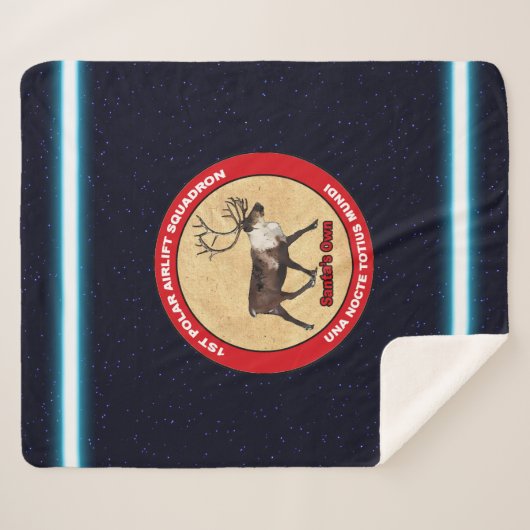 Santa's Ewn - 1e Polar Airlift Squadron Sherpa Deken (Voorkant (horizontaal))