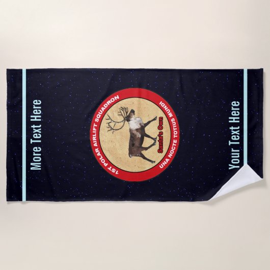 Santa's Ewn - 1e Polar Airlift Squadron Strandlaken (Voorkant)