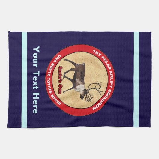 Santa's Ewn - 1e Polar Airlift Squadron Theedoek (Horizontaal)