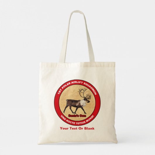 Santa's Ewn - 1e Polar Airlift Squadron Tote Bag (Achterkant)