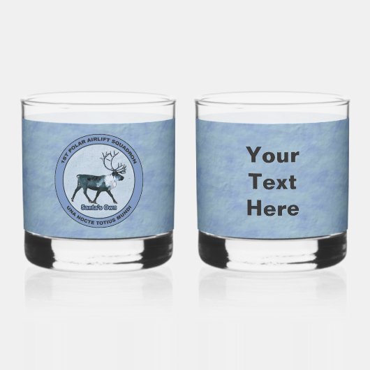 Santa's Ewn - 1e Polar Airlift Squadron Whisky Glas (Voorkant)