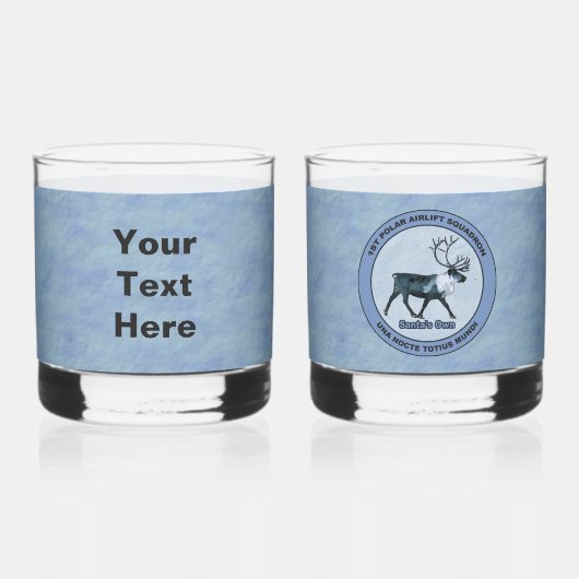 Santa's Ewn - 1e Polar Airlift Squadron Whisky Glas (Achterkant)
