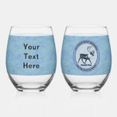 Santa's Ewn - 1e Polar Airlift Squadron Wijnglas Zonder Voet (Achterkant)