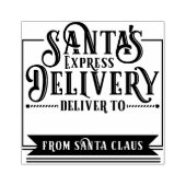 Santa's Express Levering Van Kerstmis Rubberstempel (Afrduk)