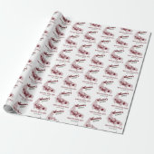 Santa's Express Vitange Christmas Cadeaupapier (Uitgerold)