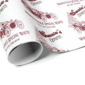 Santa's Express Vitange Christmas Cadeaupapier (Rol Hoek)