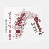 Santa's Express Vitange Christmas Fleece Deken (Voorkant (Horizontaal))
