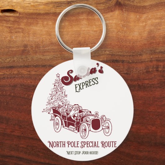 Santa's Express Vitange Christmas Sleutelhanger (Voorkant)