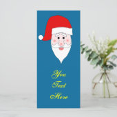 Santa's Face Bladwijzer Sjabloon (Staand voorkant)