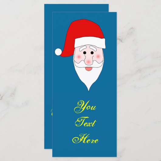 Santa's Face Bladwijzer Sjabloon (Voorkant / Achterkant)