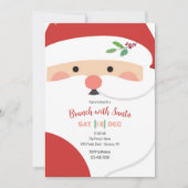 Santa's Face Invitation Kaart (Voorkant)