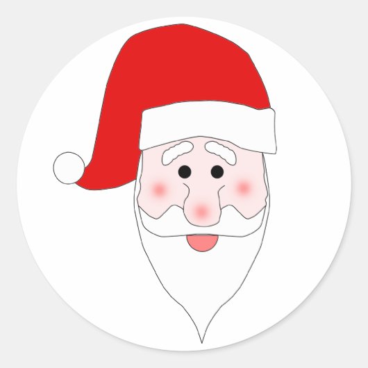 Santa's Face Sticker (Voorkant)